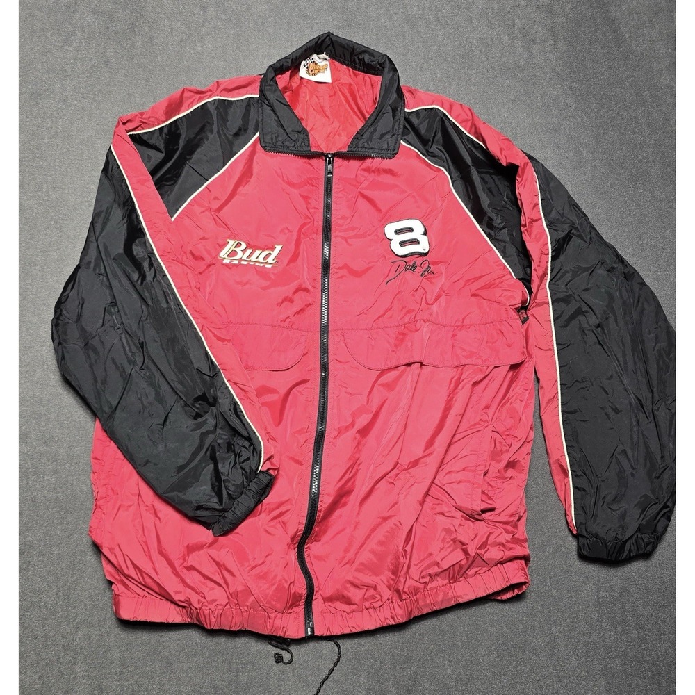 Dale Earnhardt‎ Jr  Windbreaker Jacket XXL 8 Bud Racing Winners Circle NASCAR